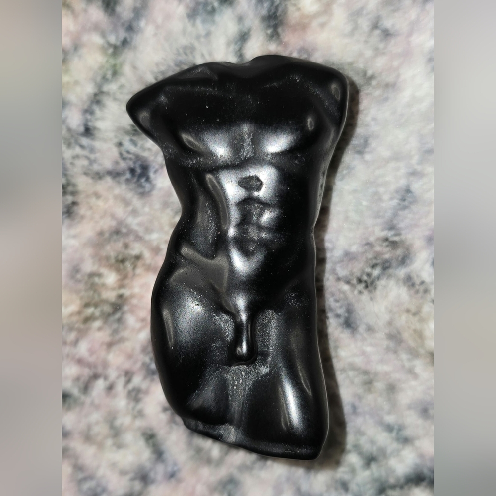 Black Agate Bod Palm Stone